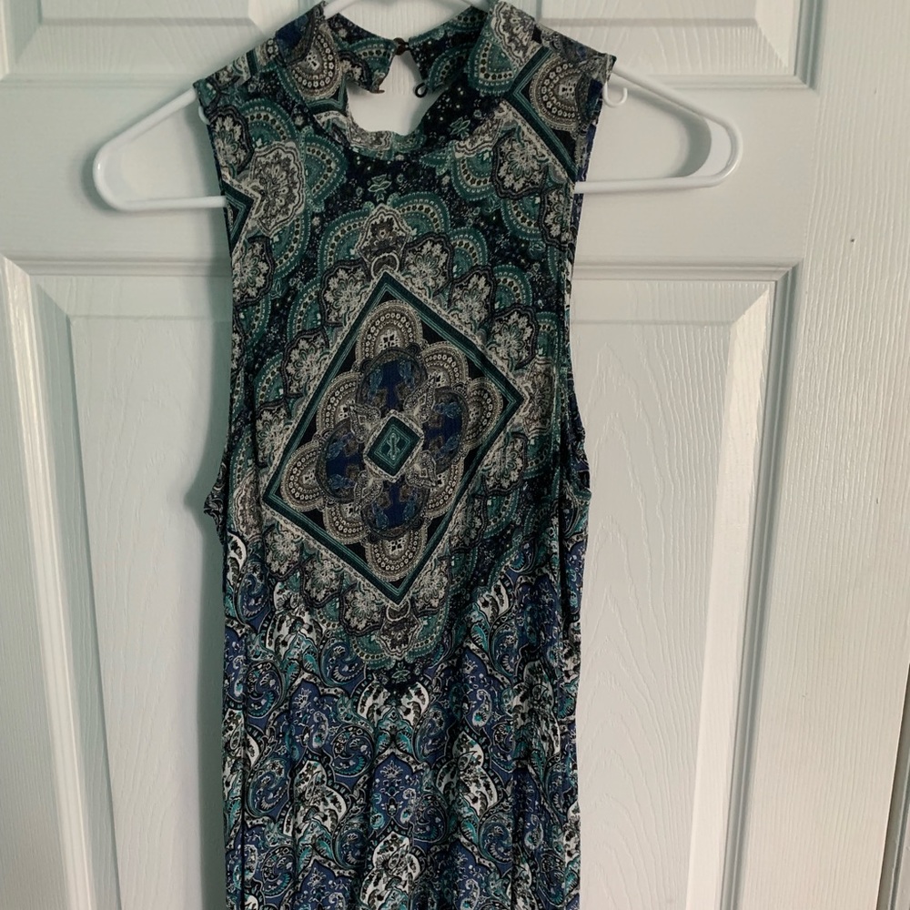 Mock neck tank top dress